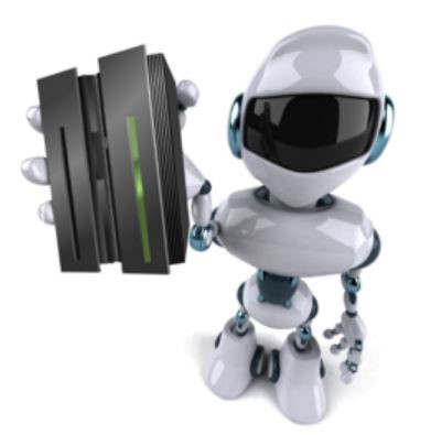 rpa-robot-holding-server